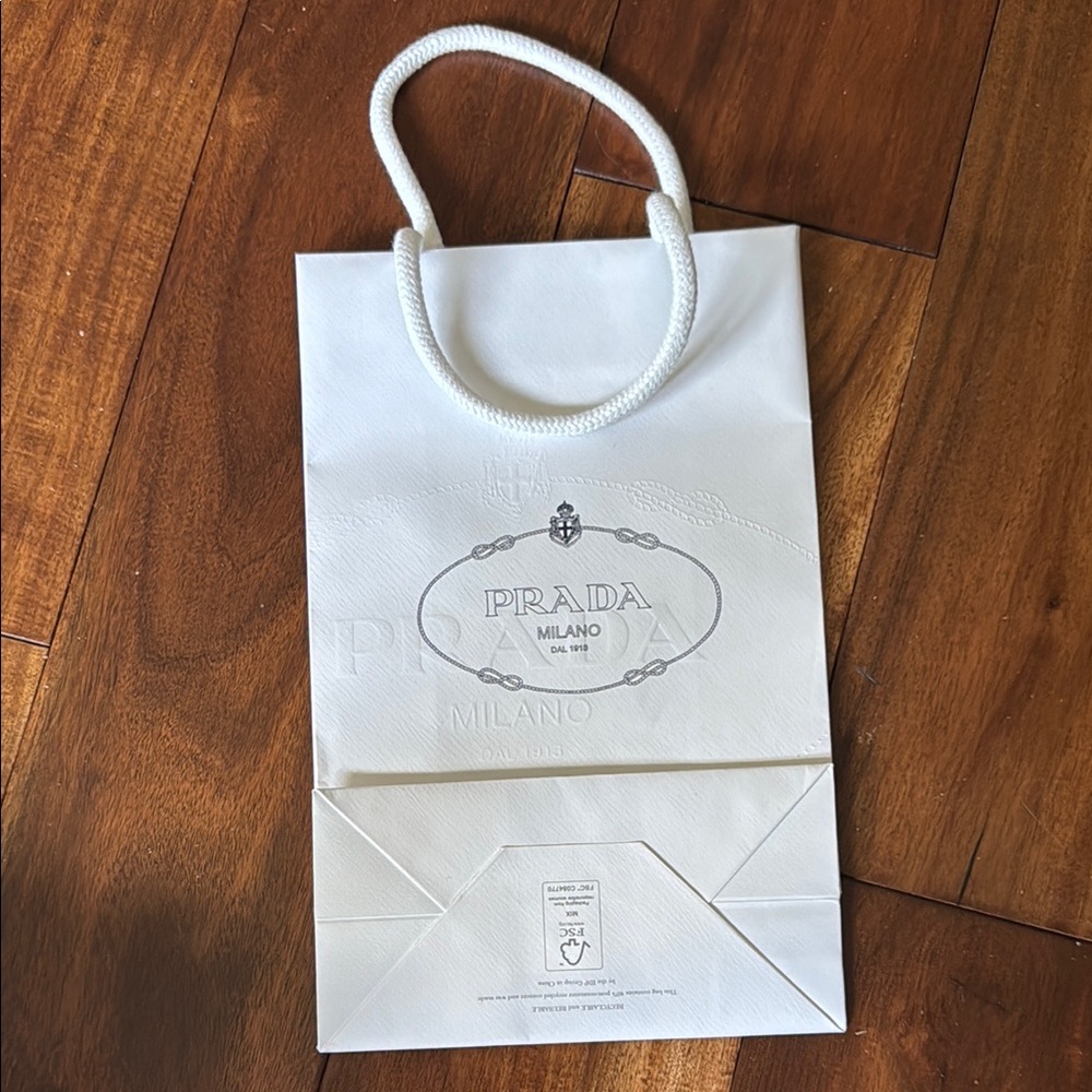 Prada White Shopping Bag